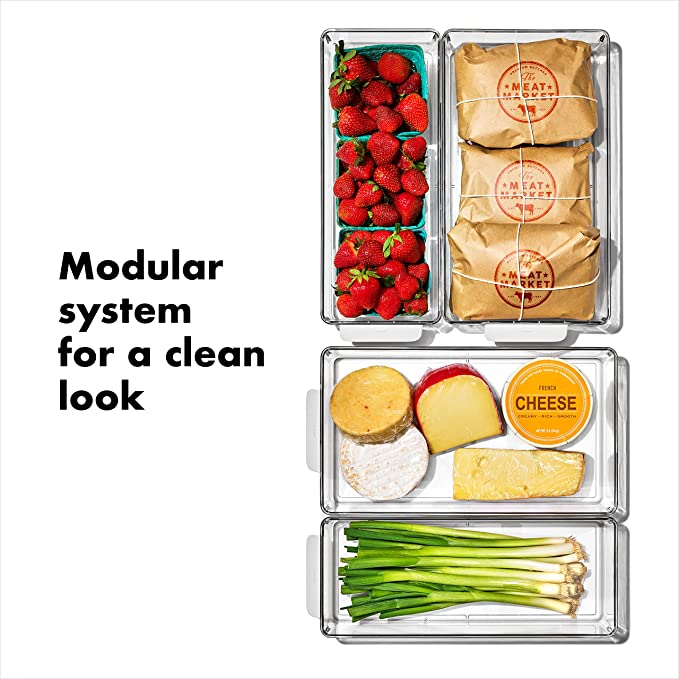 OXO Good Grips | 4 Piece Fridge Storage Bin Set
