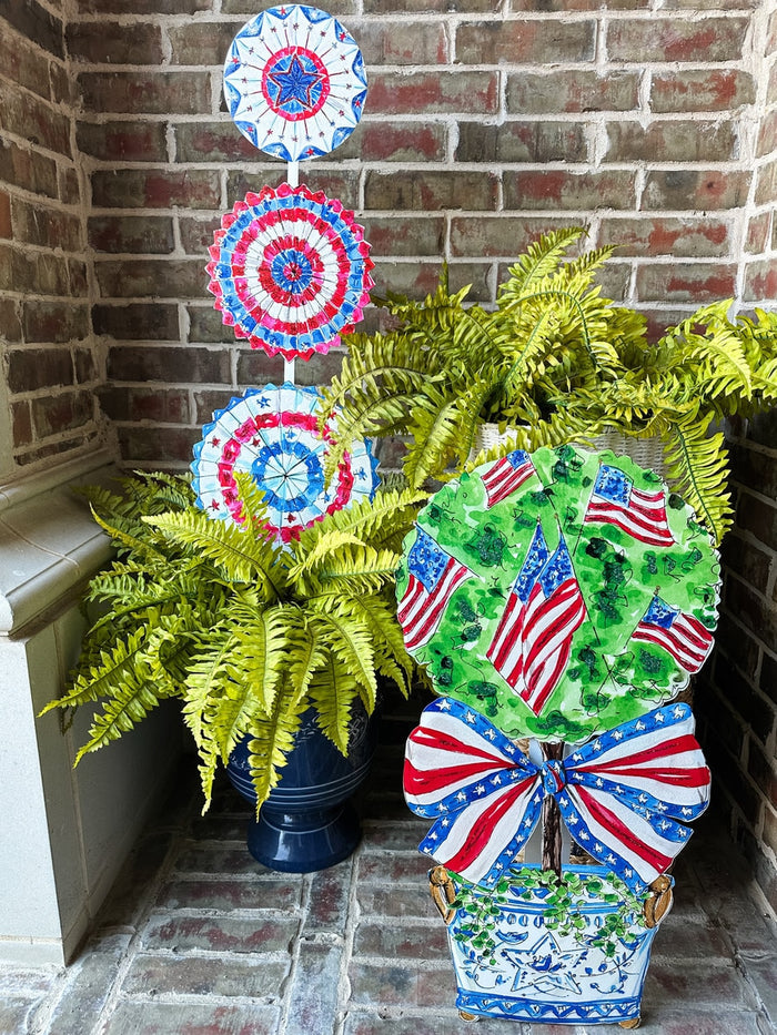 Patriotic Pinwheel Topiary