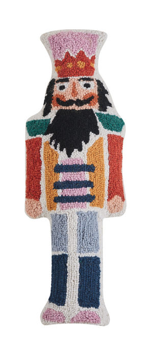Peking Handicraft | Nutcracker Shaped Hook Pillow, 8"x22"