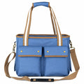 Pet Life ® Dual Snap Pocketed Fashion Designer Canvas Travel Pet Dog Carrier