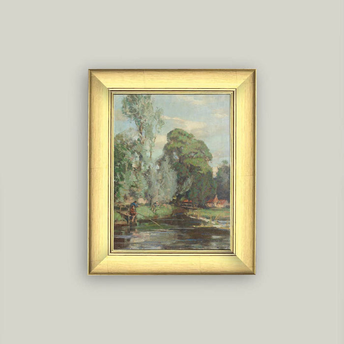 Petal Lane | Fishing By A Riverside Framed Art, Assorted Sizes
