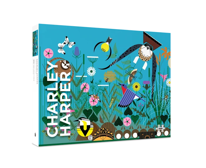 Pomegranate Charley Harper- "Wild Summer" 1000-Piece Jigsaw Puzzle- image of packaging