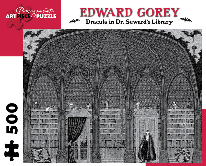 Pomegranate "Dracula In Dr. Seward's Library" 500 Piece Puzzle by Edward Gorey