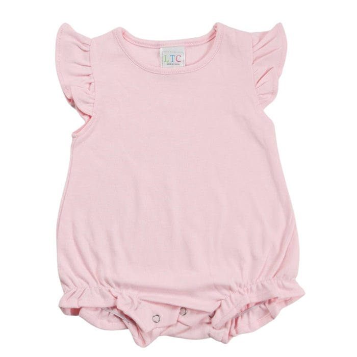 PREORDER Kids Light Pink Flutter Sleeve Romper