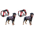 Qpets Dog Harness for Large Dogs 22.5–45kg with Reflective Strips and Control Handle | Red Oxford Vest 2PCS image