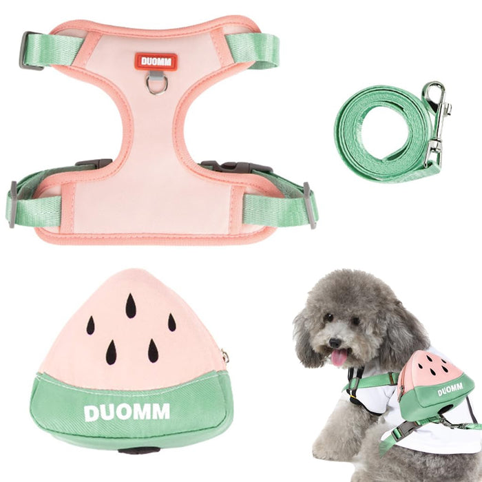 Qpets Dog Harness Vest for Small Breeds with 4 Way Adjustable Straps and Zipper Pouch | Breathable Mesh Comfort image