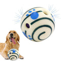 Qpets Interactive Dog Toy Ball - 14cm Glow Sound Tubes, Eco PVC