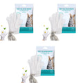 Qpets Pet Wipes Gloves 18 pcs - Easy Cat and Dog Grooming, Mimics Petting
