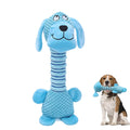 Qpets Plush Dog Toys with Long Neck Squeaker for Puppies