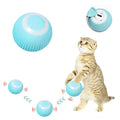 Qpets Smart Cat Toy Ball for Indoor Play with 360° Auto Rotation & LED Lights | USB-C Rechargeable 43mm ABS Silicone
