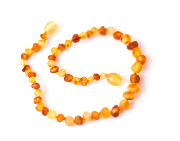 Raw Duo Light (gold/caramel)-Circle-Baltic Amber Teething Necklace