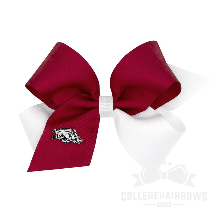 Razorback Embroidered Grosgrain Hair Bow, Assorted Styles