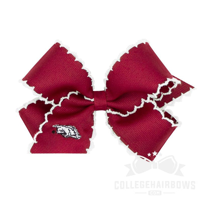 Razorback Embroidered Grosgrain Hair Bow, Assorted Styles