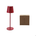 Red Metal LED Rechargeable Table Lamp