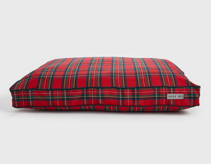 Red Tartan Pillow Bed