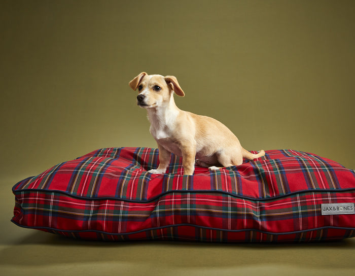 Red Tartan Pillow Bed