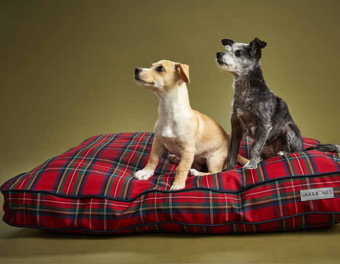 Red Tartan Pillow Bed