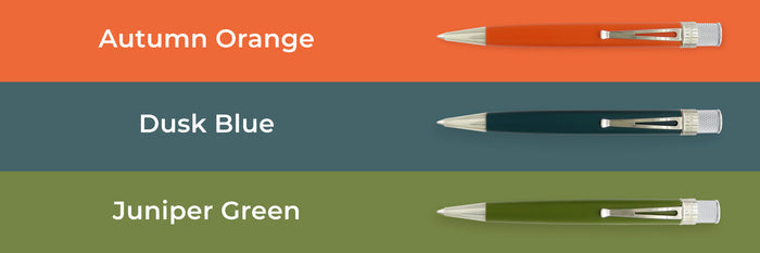 Retro 1951 Tornado Rollerball Pen- Seasonal Touch- Orange, Blue, Green