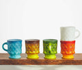 Vintage Anchor Hocking rainbow Pineapple Mugs - lollygag