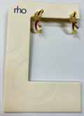 Rho Jewelry | Pave Knotted Small Hoop Earring, Gold