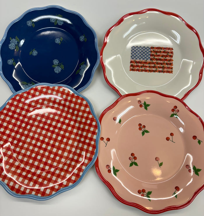 Rifle Paper Co. | Americana Melamine Dessert Plates, Set of 4