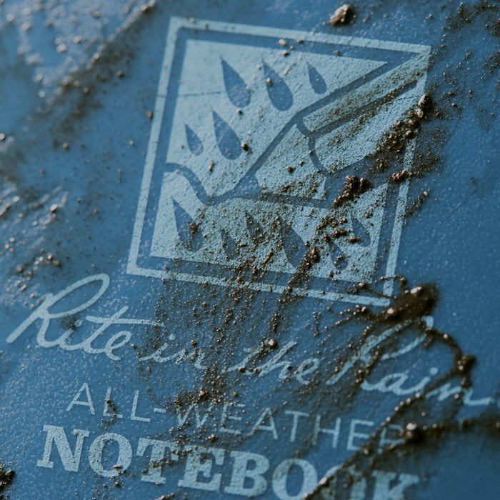 Rite in the Rain Top Spiral Notebook- Arctic Blue- 4x6 is ready for adventure.