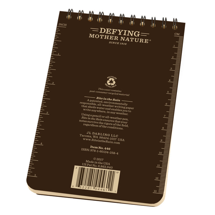 These notebook feature a brown Polydura cover (durable plastic- as the name suggests), with a strong spiral wire binding.