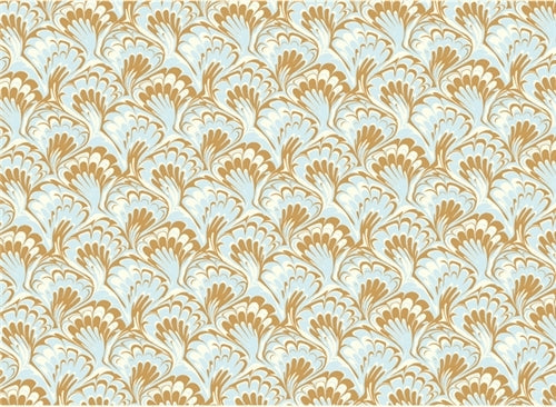 Rossi 1931 Italian Decorative Marbled Paper- Blue/Gold