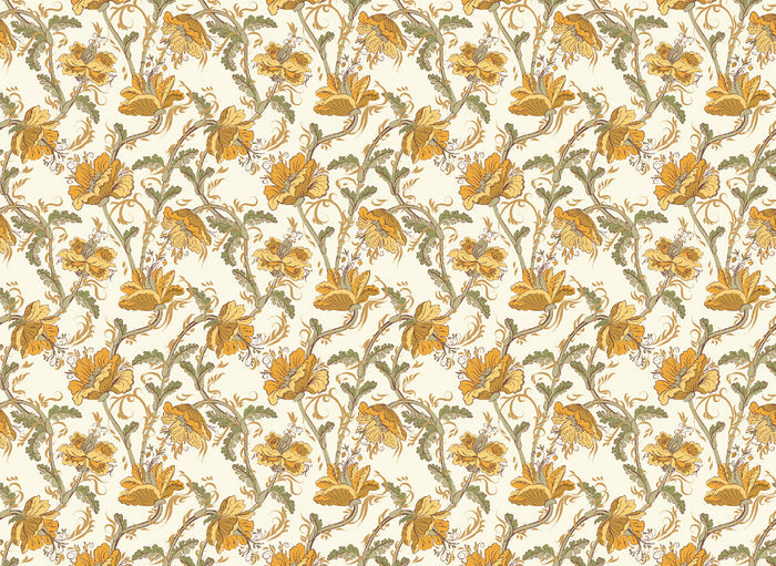 Rossi 1931 Italian Decorative Paper- Florentine Flowers and Stems