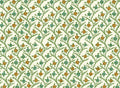 Rossi 1931 Italian Decorative Paper- Patterned Flowers in Blue and Orange