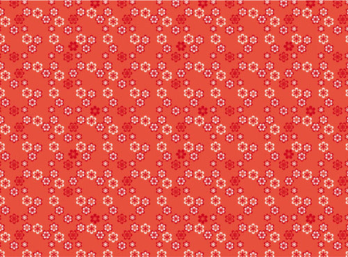 Rossi 1931 Italian Letterpress Paper- Flowers on Red