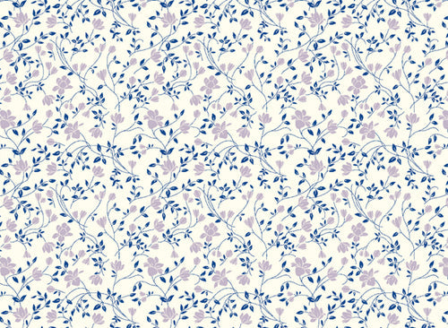 Rossi 1931 Italian Letterpress Paper- Purple Flowers on Cream