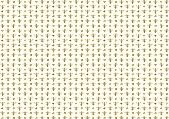 Rossi 1931 Letterpress Gold Metallic Bees Italian Paper