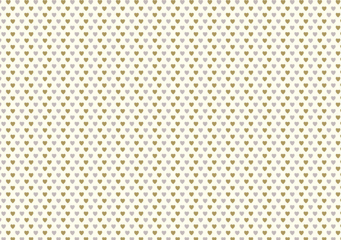 Rossi 1931 Letterpress Gold & Silver Metallic Hearts Italian Paper