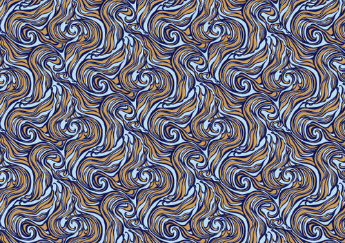 Rossi 1931 Letterpress Gold Metallic Marbled Design Paper- Azure Blue