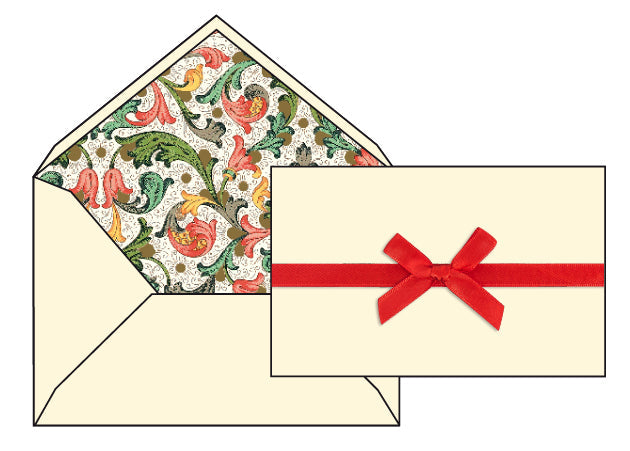 Mini card set by Rossi 1931. This set features envelopes lined with classic Italian paper in warm tones. Folded cards measure approximately 2.5 by 3.75 inches