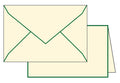 Rossi 1931 Stationery Set with Green Border- 3.3 by 5.12 inches