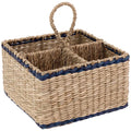 Seagrass & Navy Utensil Caddy