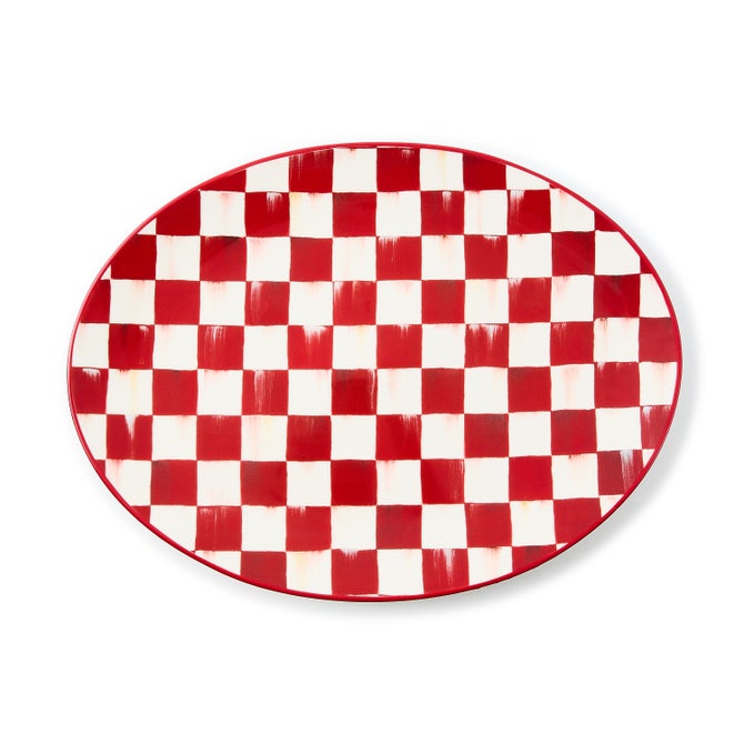 Serving Platter, Cherry Check
