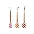 Silicon & Wood Two Sided Spatula, Assorted Colors