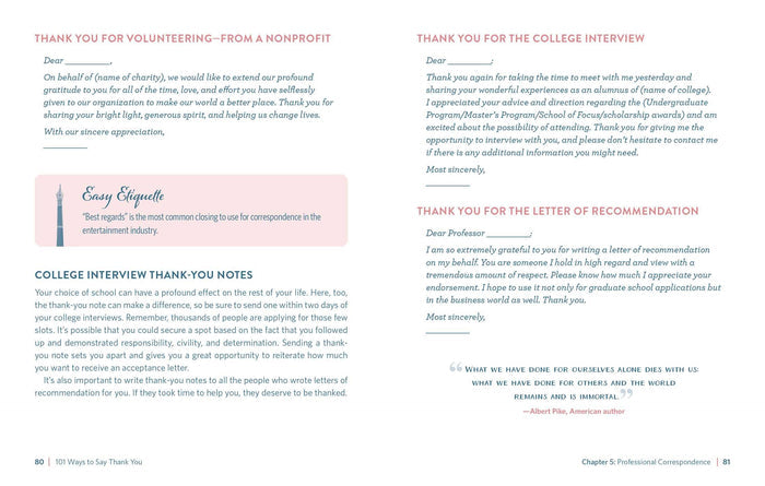 Simon & Schuster | 101 Ways To Say Thank You, Book