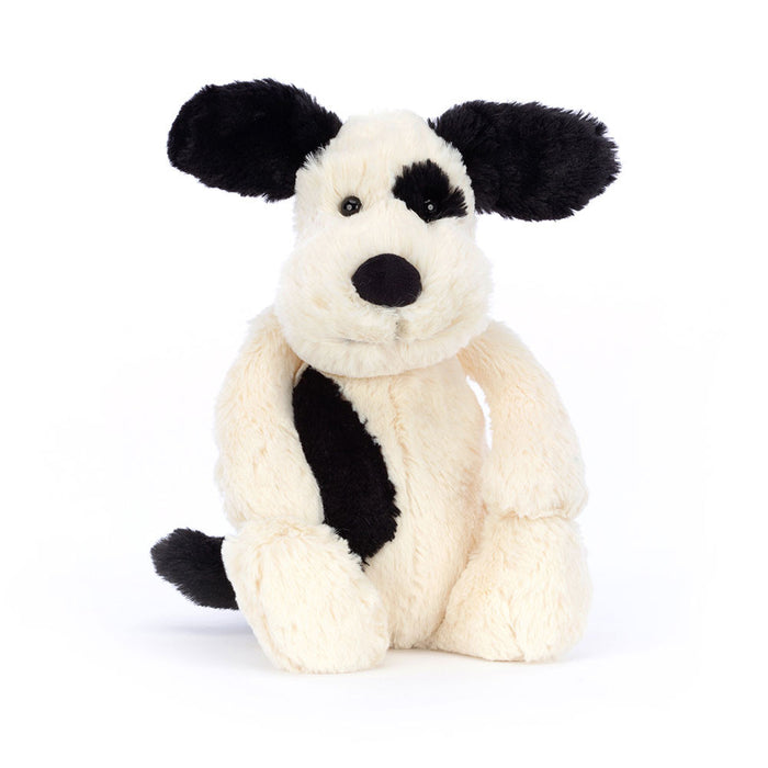 Small Bashful Rufferty Black & Cream Puppy