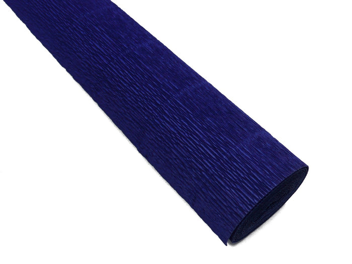 Heavyweight Italian crepe paper in a deep, rich Midnight Blue color.