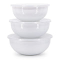 Solid White Mixing Bowl Set with Lids