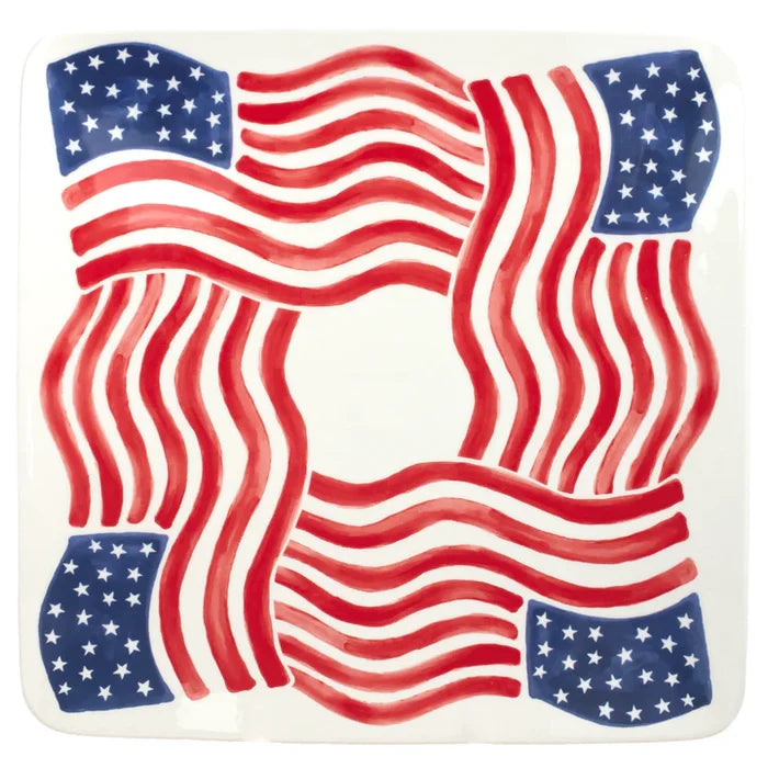 Stars and Stripes Square Platter