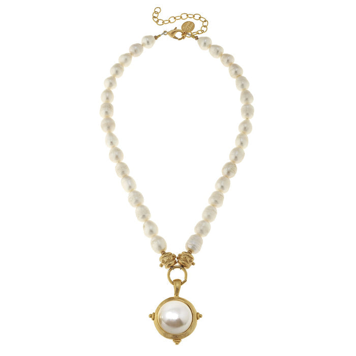 Susan Shaw | Freshwater Pearl Cab Necklace