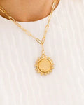 Susan Shaw | Handcast Gold Malta Coin on Paperclip Chain