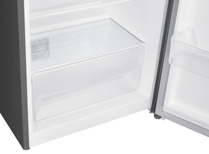 Tall Freestanding Larder Fridge 240L 143cm 55cm 5 Shelves Reversible Door Inox