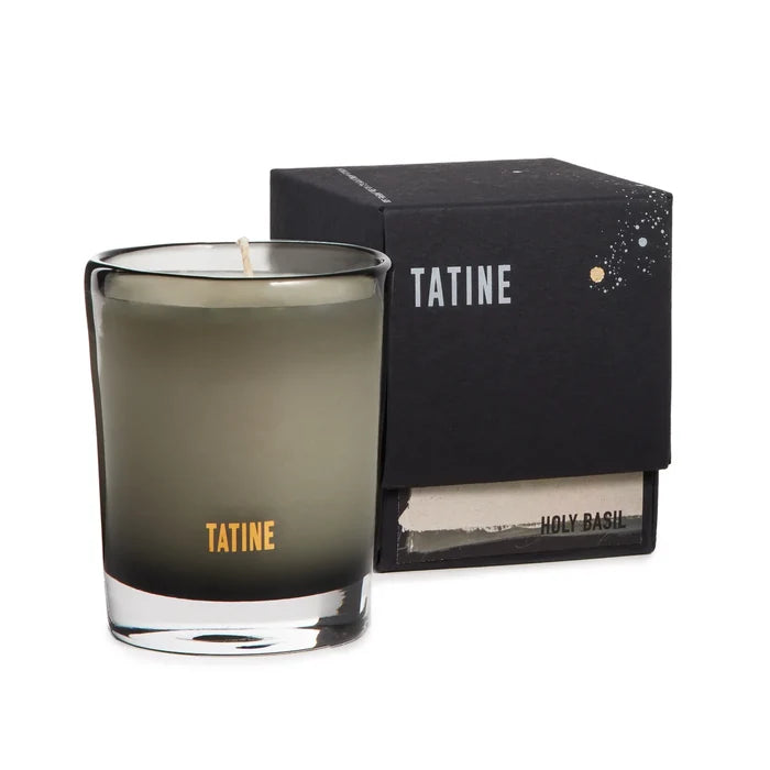 Tatine 8 Ounce, 50 Hour Natural Wax Candle- Holy Basil