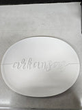The Royal Standard | Arkansas embossed platter white